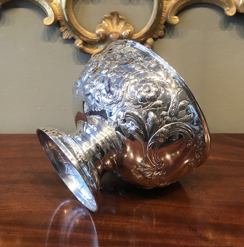 Stunning Edwardian Silver Rose Bowl View IV