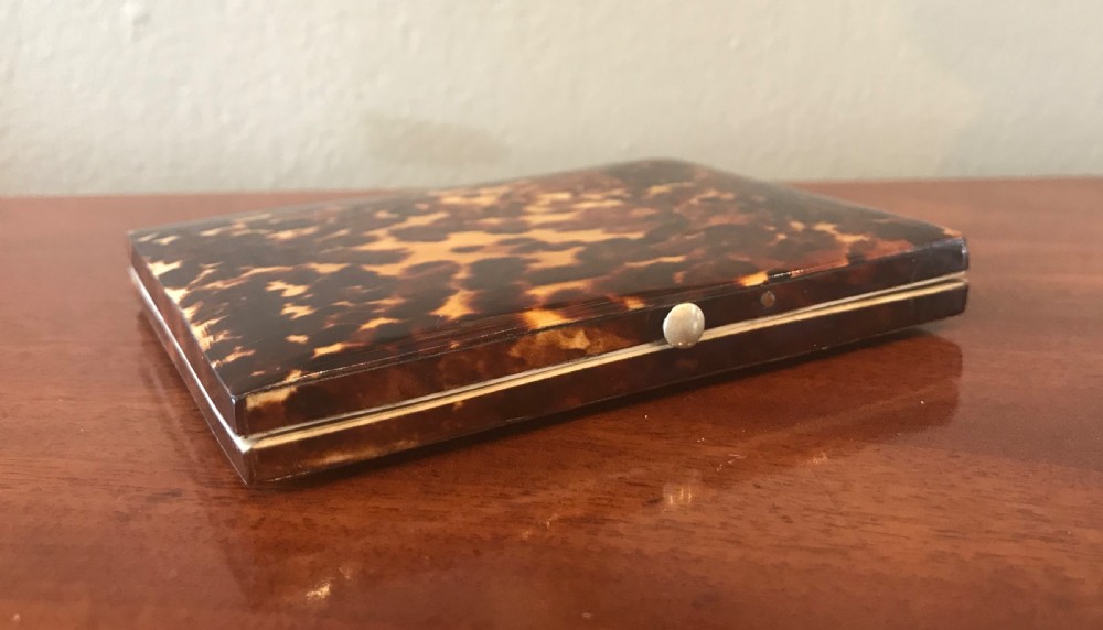 Victorian Tortoiseshell Aide Memoire Card Case View V