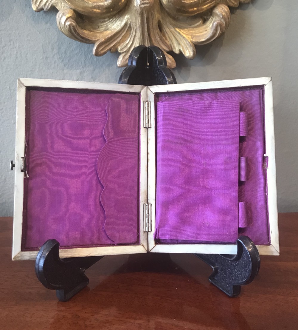 Victorian Tortoiseshell Aide Memoire Card Case View VI