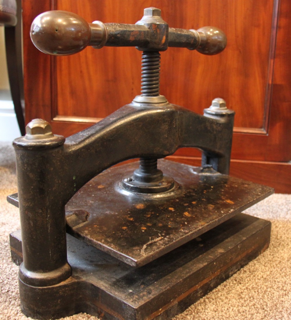 Victorian Cast Iron Book Press View V