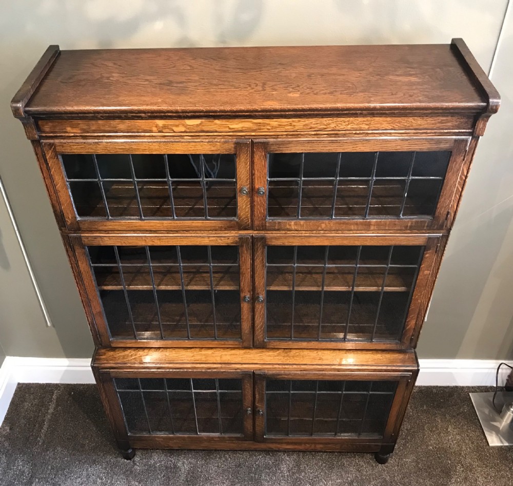 Quality Edwardian Oak Stacking Bookcase by Minty View VIII