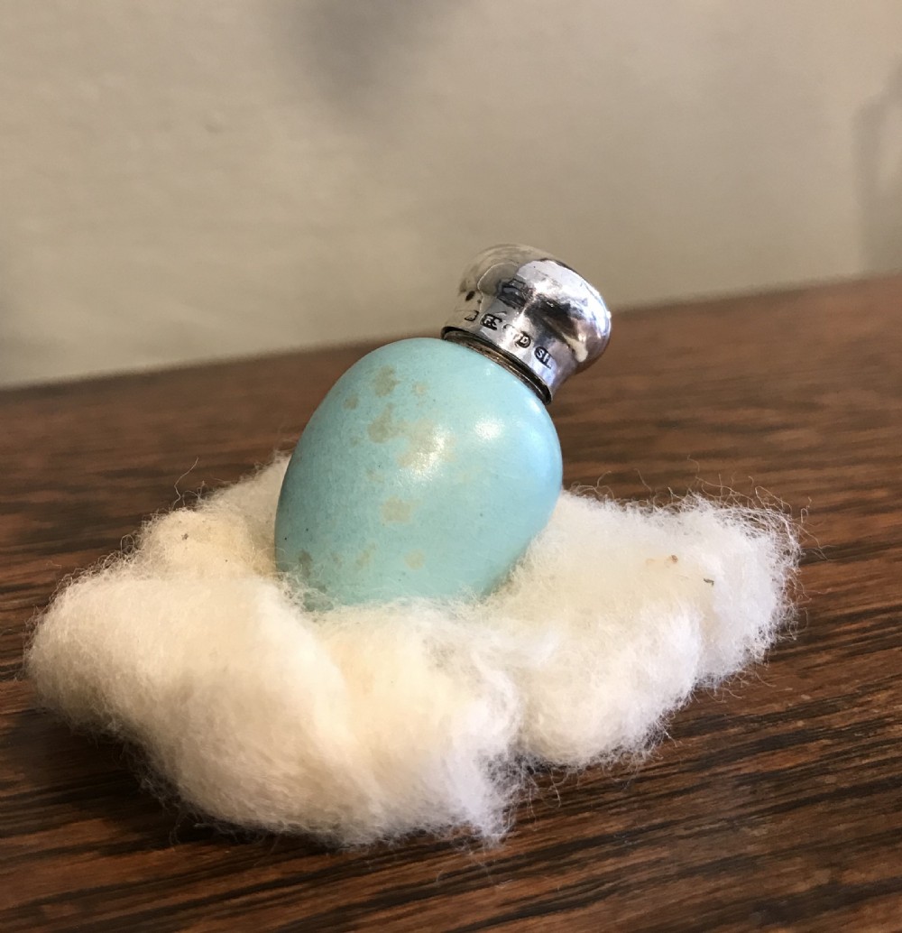 Victorian Porcelain Birds Egg Scent Bottle, McIntyre 20772