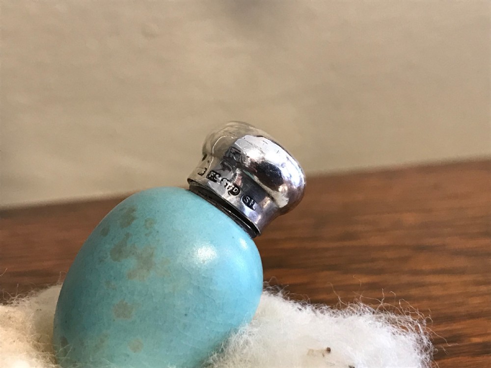 Victorian Porcelain Birds Egg Scent Bottle, McIntyre 20772 View IV