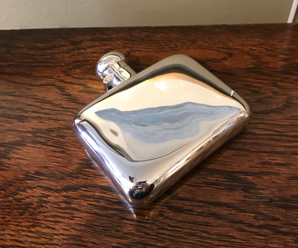 Victorian Silver Hip Flask, hallmarked Birmingham 1897
