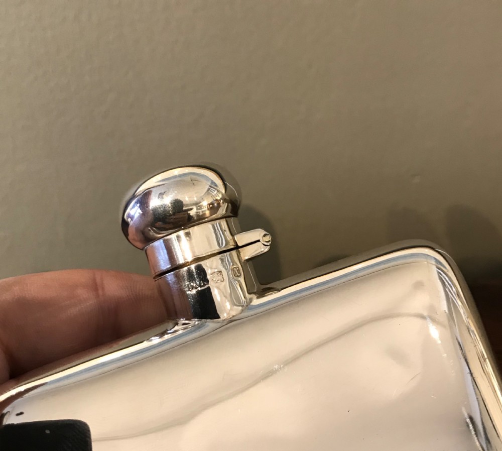 Victorian Silver Hip Flask, hallmarked Birmingham 1897 View IV