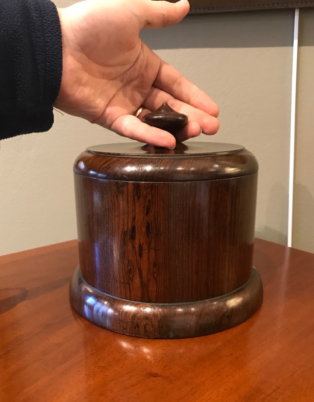 Large 19th Century Rosewood Tobacco Caddy Box View IX