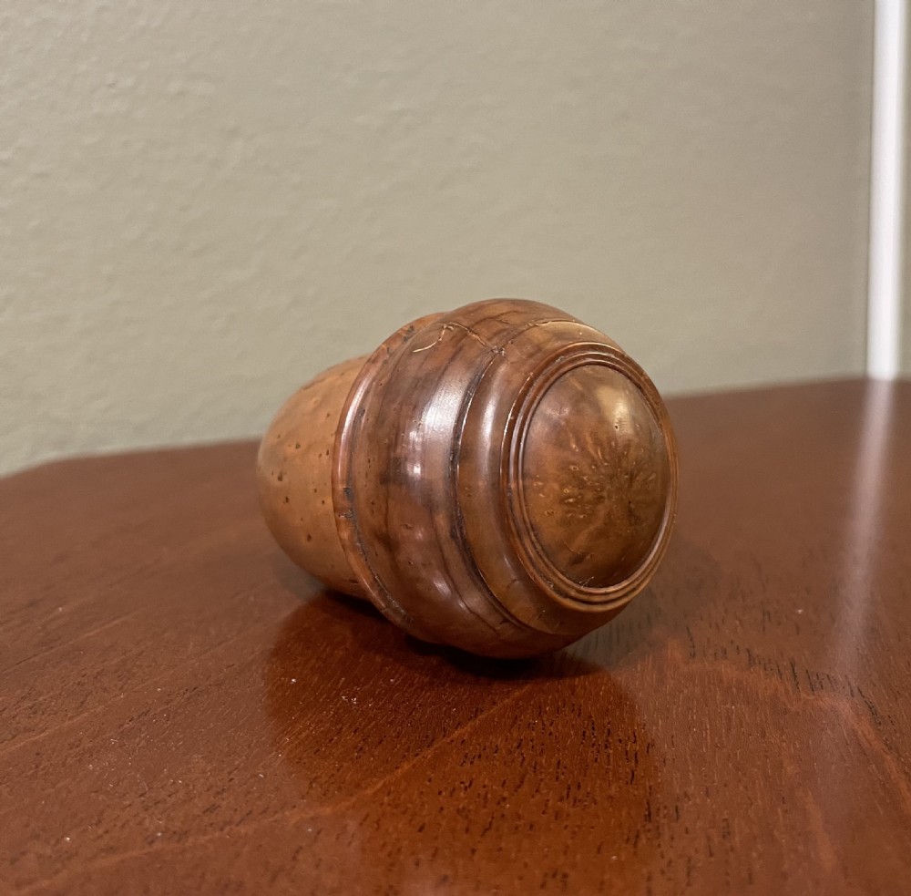 Quality Georgian Coquilla nut box in the form of an acorn. View II