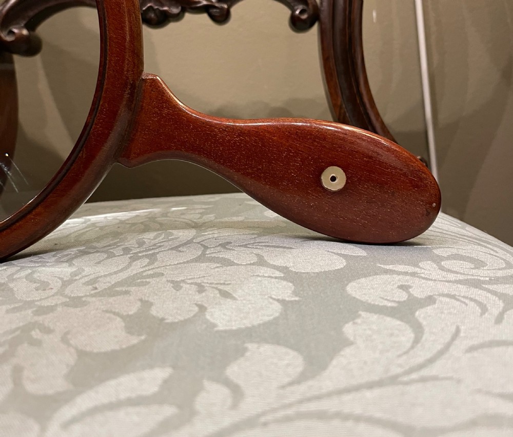 Antique 19th Century Mahogany Gallery Magnifying Glass, circa 1830-1840 View II