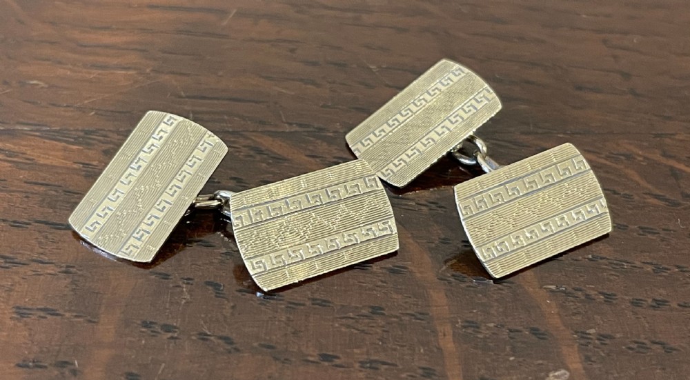 Good Pair of Art Deco 9ct Gold Cufflinks, Chester