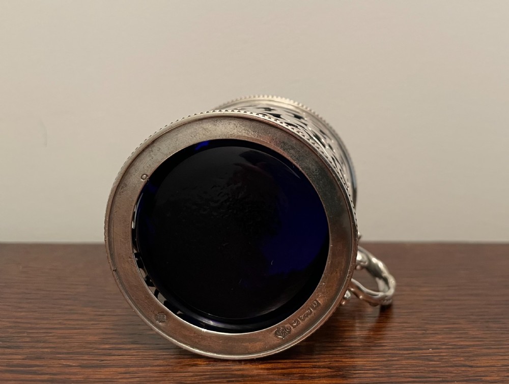 Quality Late Victorian Solid Silver Mustard Pot, 1901 View VIII