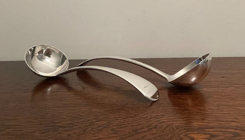 Quality Victorian Solid Silver Ladles, 1898 View II