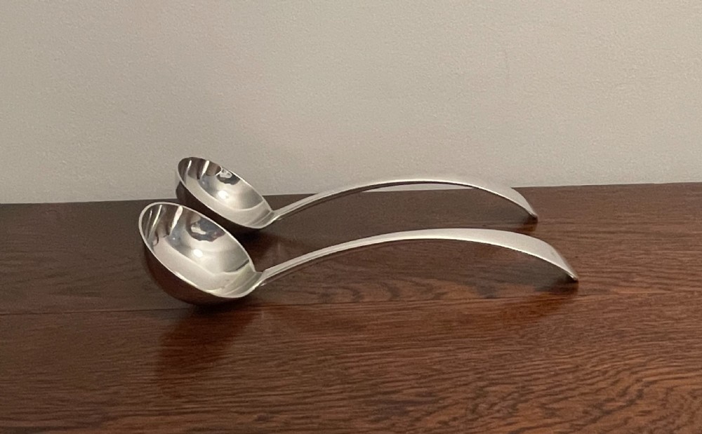 Quality Victorian Solid Silver Ladles, 1898 View III