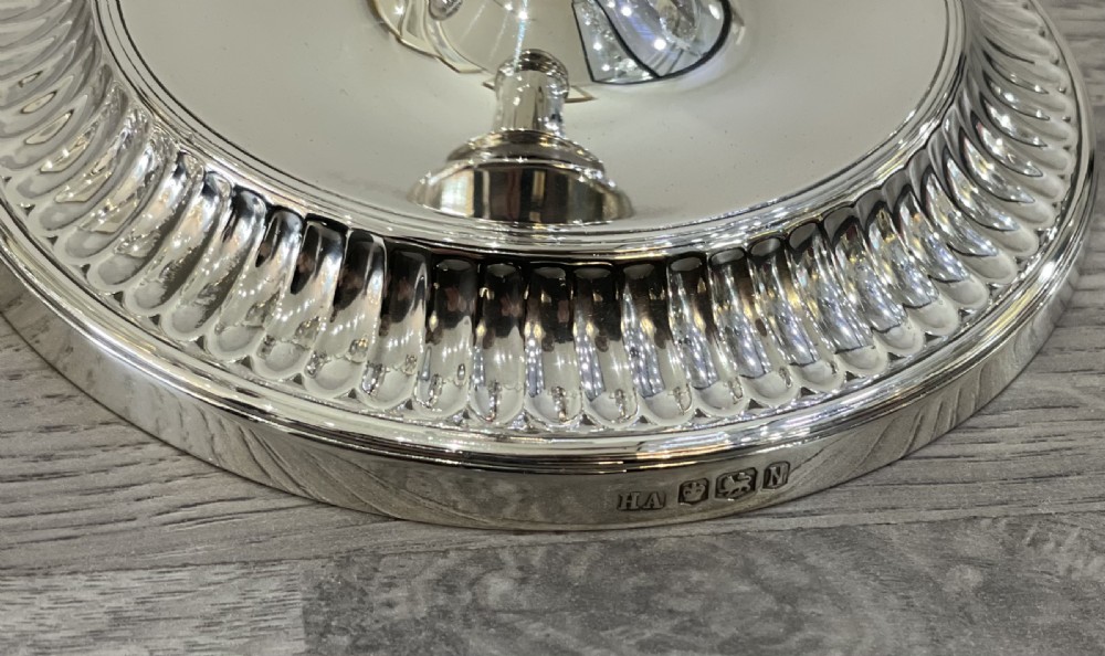 Stunning Pair of Adam Style Solid Silver Candlesticks View V