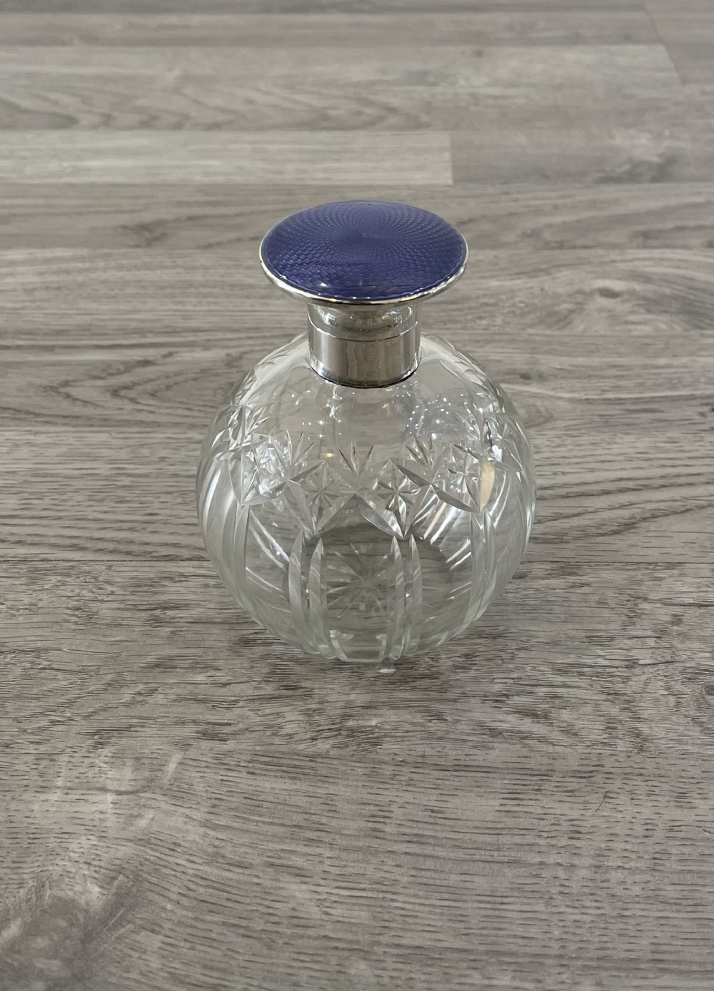 George V Silver and Enamel Scent Bottle, Birmingham 1923