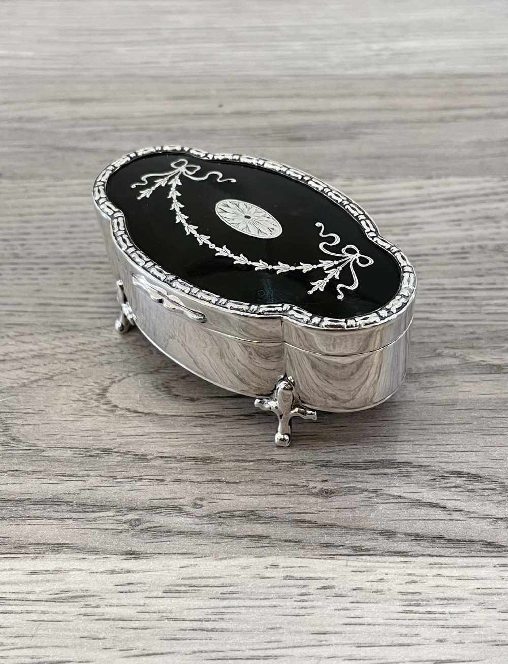 George V Silver and Tortoiseshell Jewellery Box by Mappin & Webb