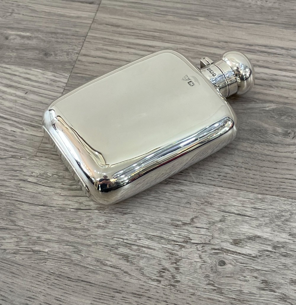 Stunning Victorian Solid Silver Hip Flask