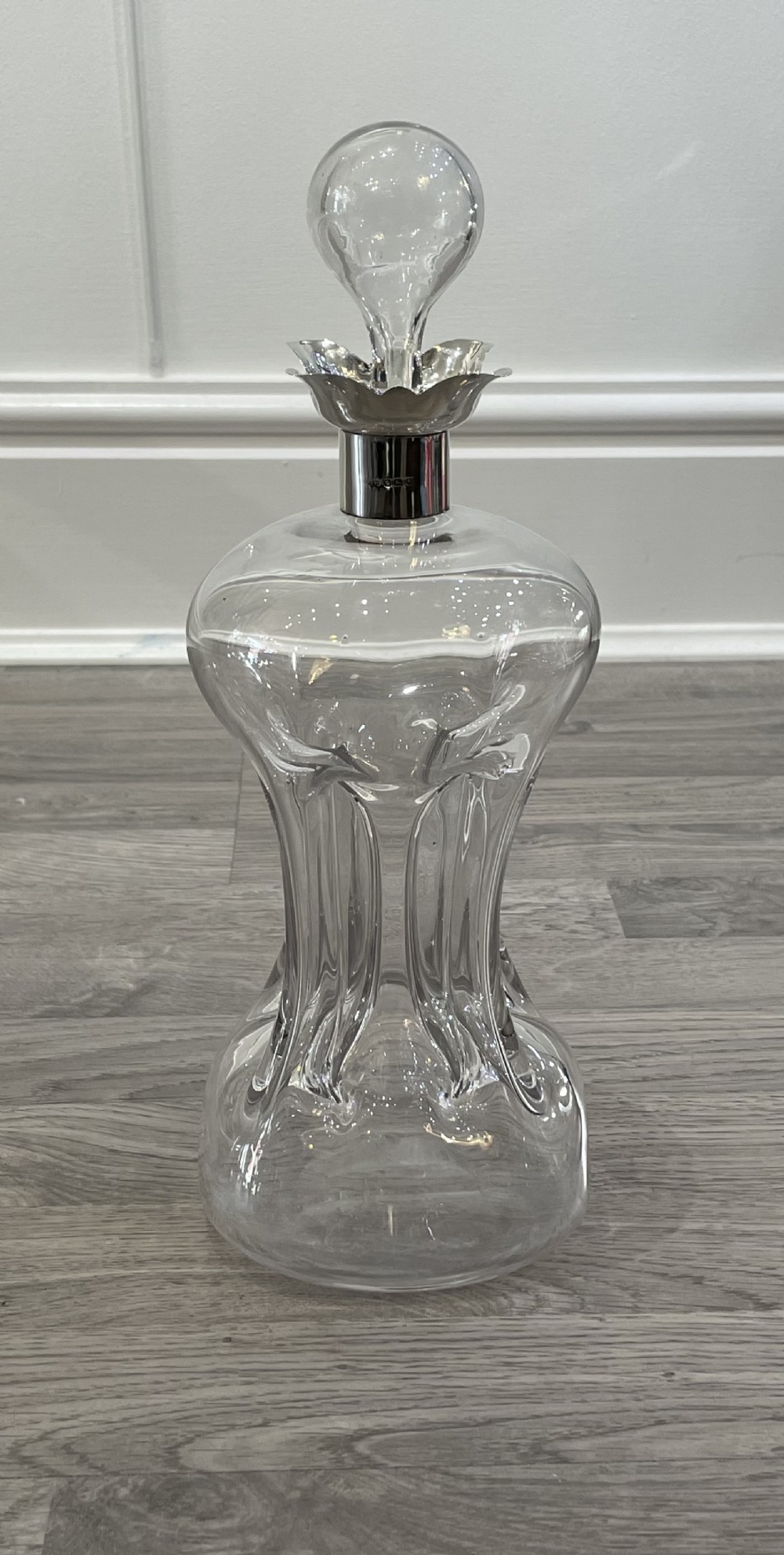 Victorian Silver mounted Glug Glug Decanter