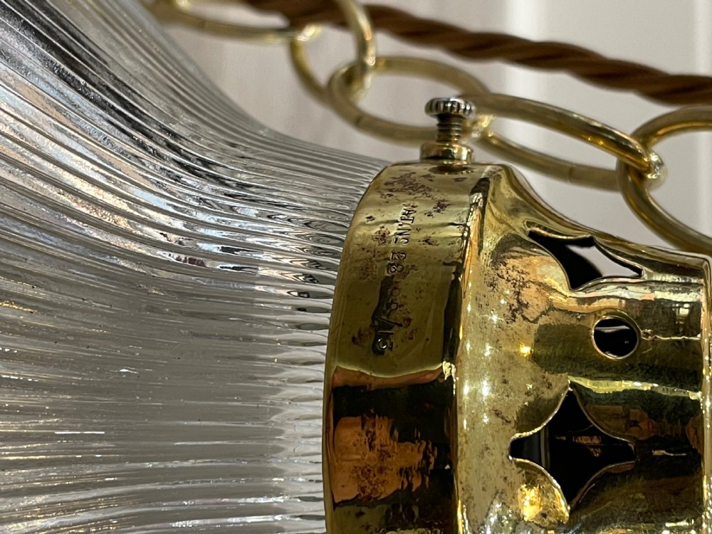 Edwardian Holophane Pendant Light View III