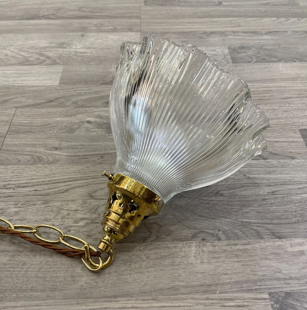 Edwardian Holophane Pendant Light View V