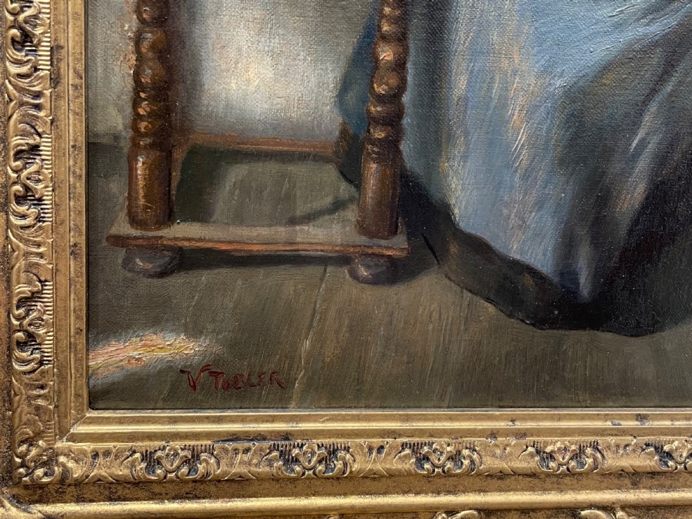 Viktor Tobler (1846-1915) Oil on Canvas, ‘Catnap’ View V