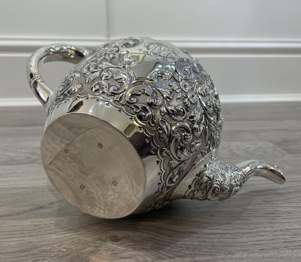 Victorian Scottish Solid Silver Teapot, Glasgow  View XI