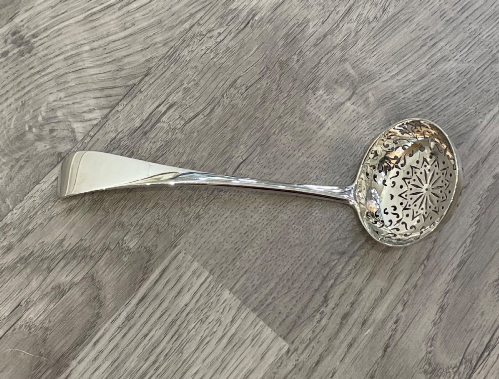Quality Victorian Solid Silver Sugar Sifter Spoon, hallmarked for London 1872 by Chawner & Co (George William Adams). View V