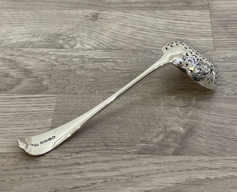 Quality Victorian Solid Silver Sugar Sifter Spoon, hallmarked for London 1872 by Chawner & Co (George William Adams). View VI