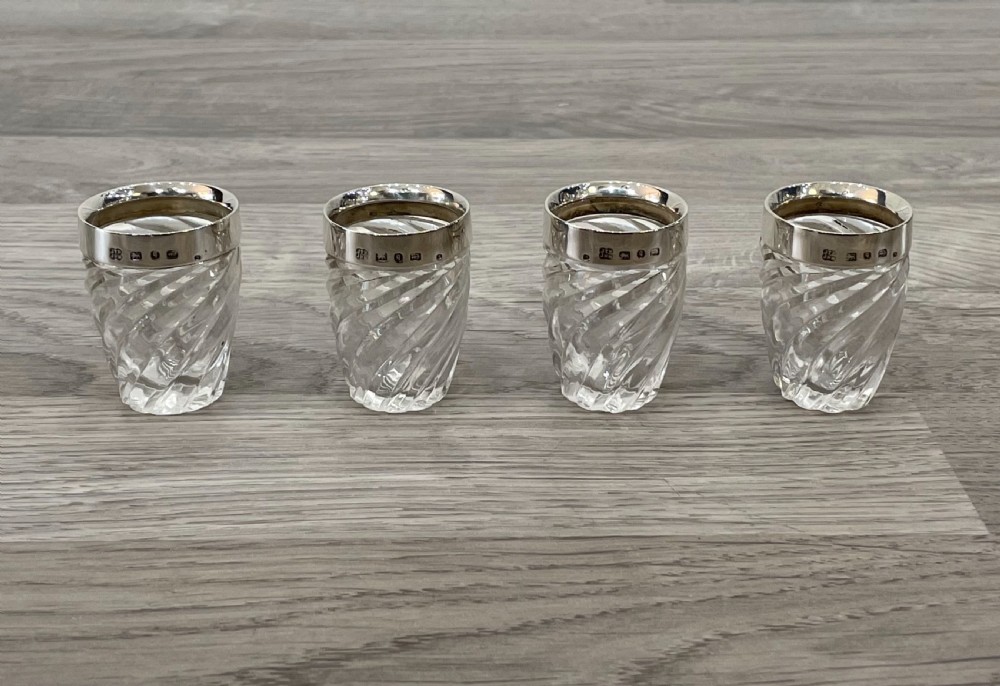 Victorian Silver Mounted Tot Spirit Glasses View III
