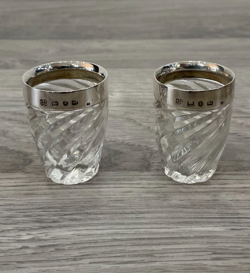 Victorian Silver Mounted Tot Spirit Glasses View IV