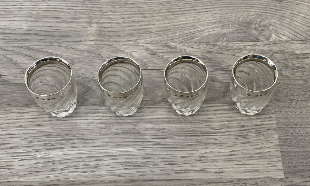 Victorian Silver Mounted Tot Spirit Glasses View V