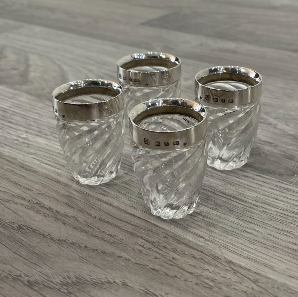Victorian Silver Mounted Tot Spirit Glasses View IX