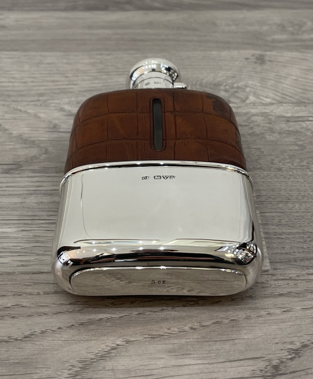 George V Silver Hip Flask, Chester 1913 View III