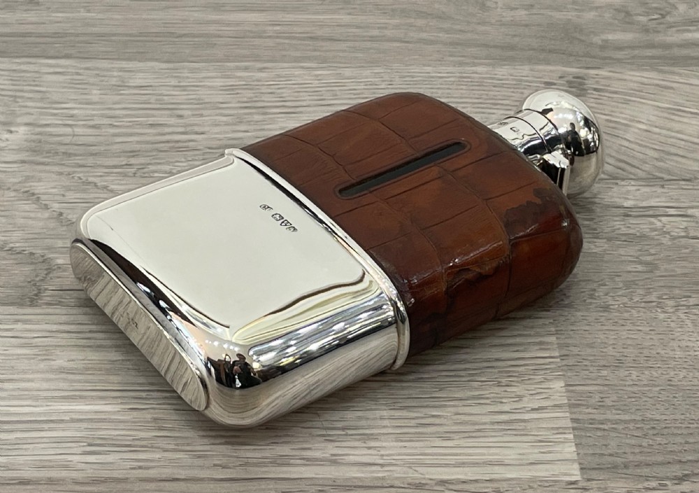George V Silver Hip Flask, Chester 1913 View IV