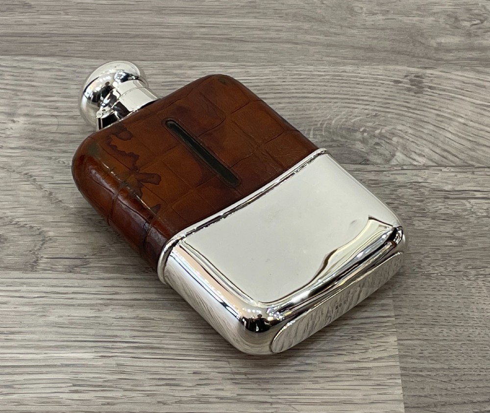 George V Silver Hip Flask, Chester 1913 View V