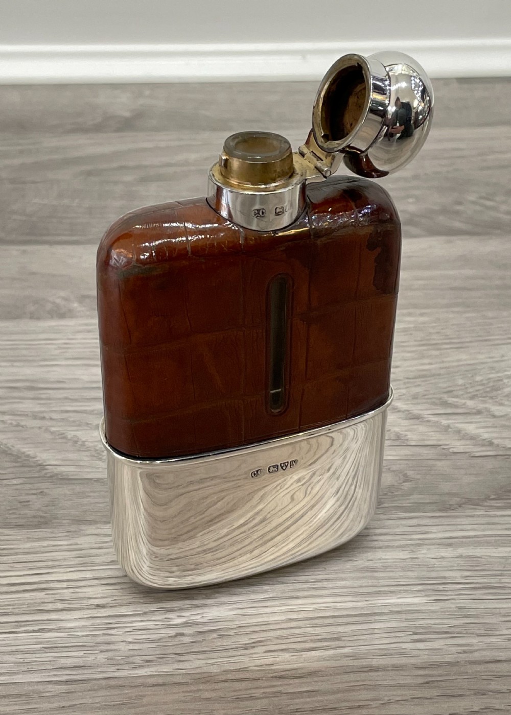 George V Silver Hip Flask, Chester 1913 View VII
