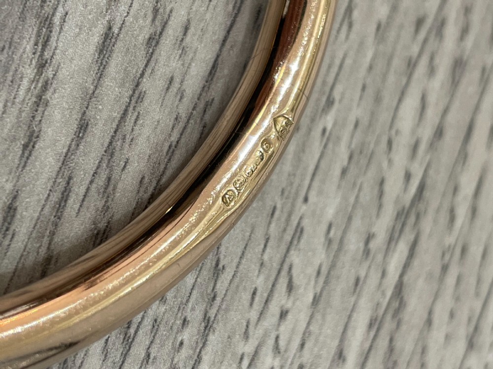 9ct Rose Gold Bangle, hallmarked Birmingham 1945 View II