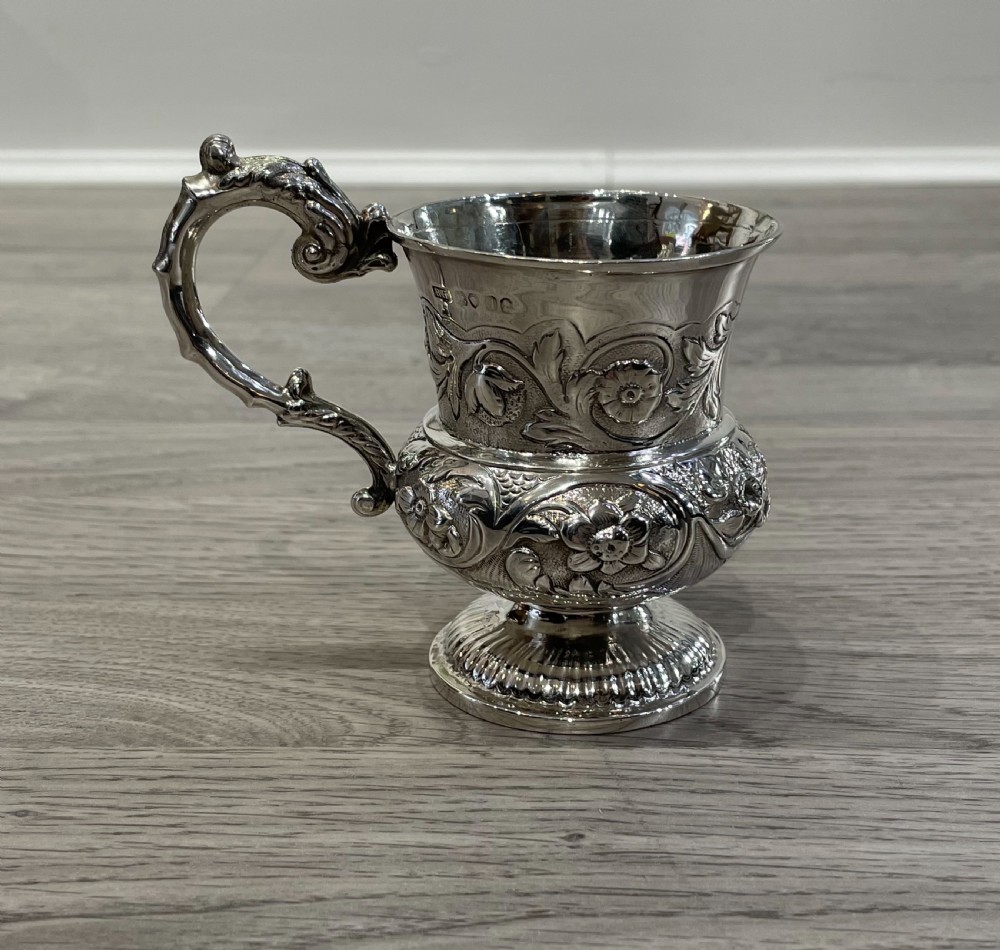 William IV Solid Silver Christening Mug, hallmarked London 1831 View IV