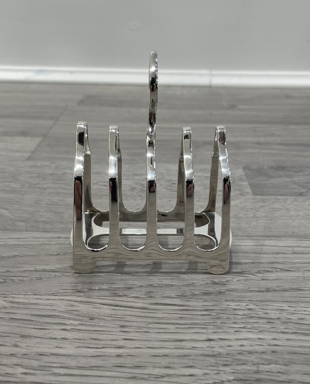 George V Solid Silver Toast Rack View II
