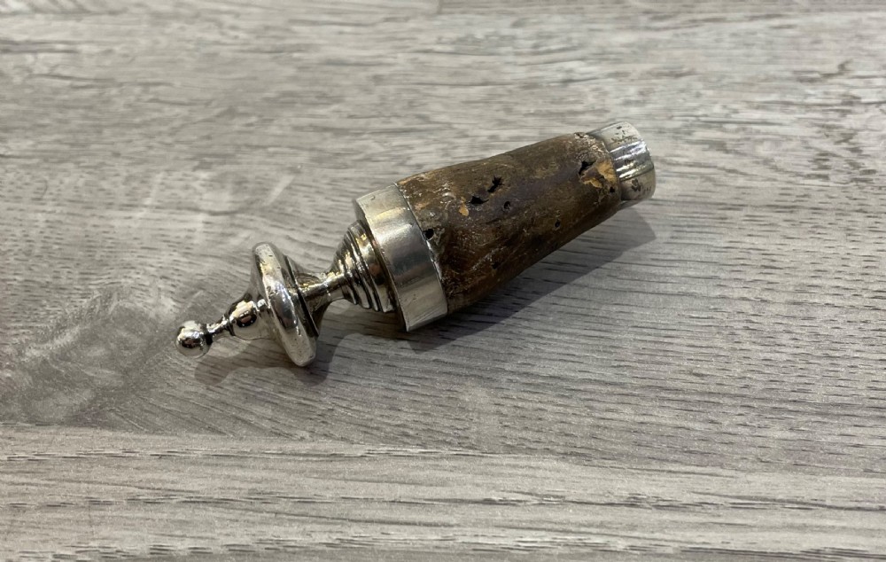 Georgian Old Sheffield Plate Wine Bottle Stopper, Circa 1820. View II