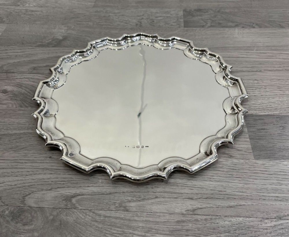 George VI Solid Silver Salver Tray View II