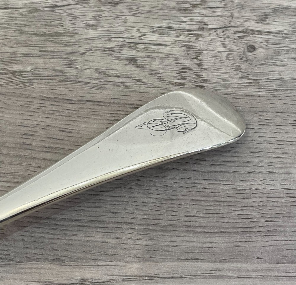 Victorian Solid Silver Serving Basting Spoon View III