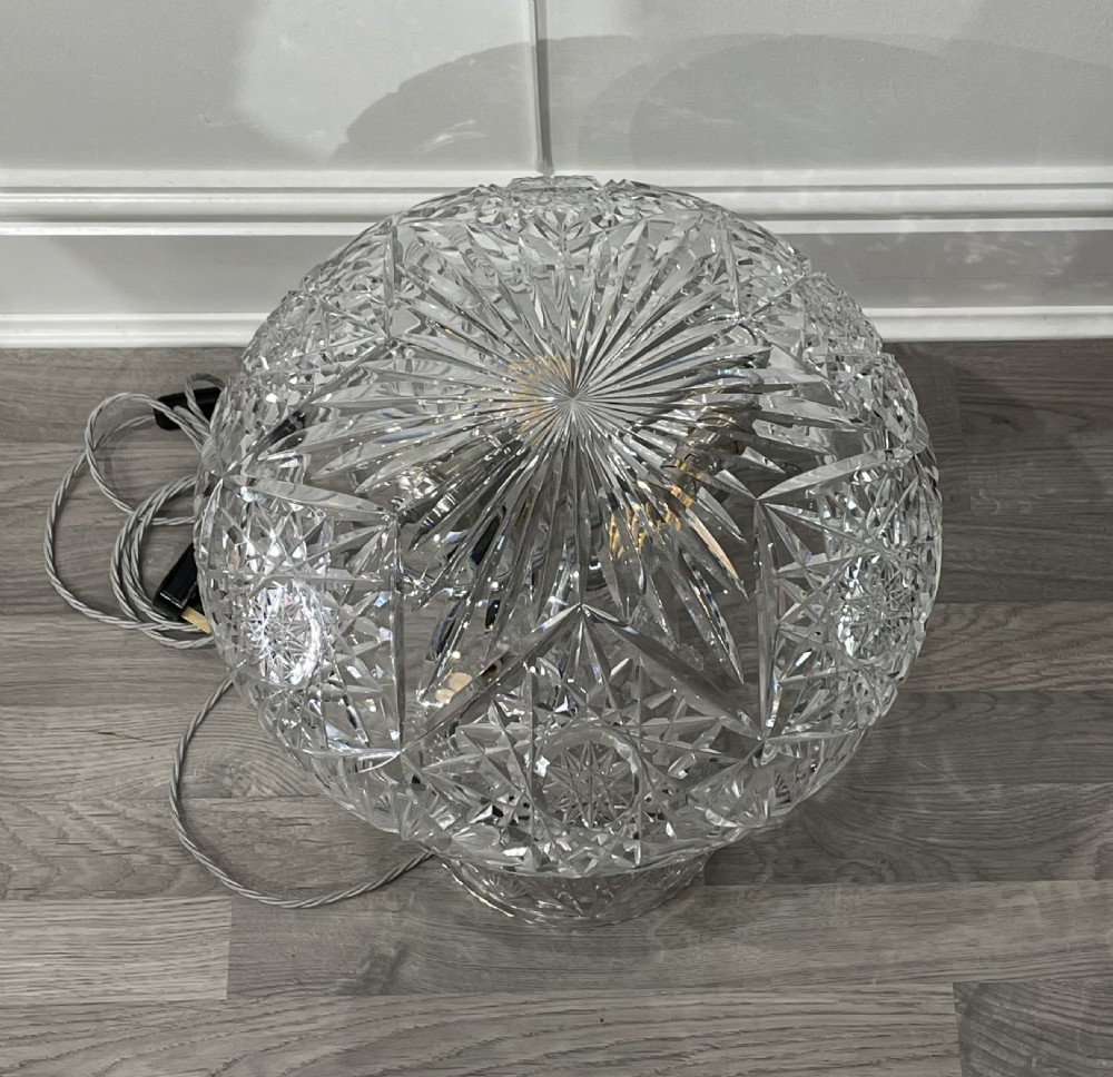 Impressive Twin Bulb Crystal Mushroom Table Lamp View II