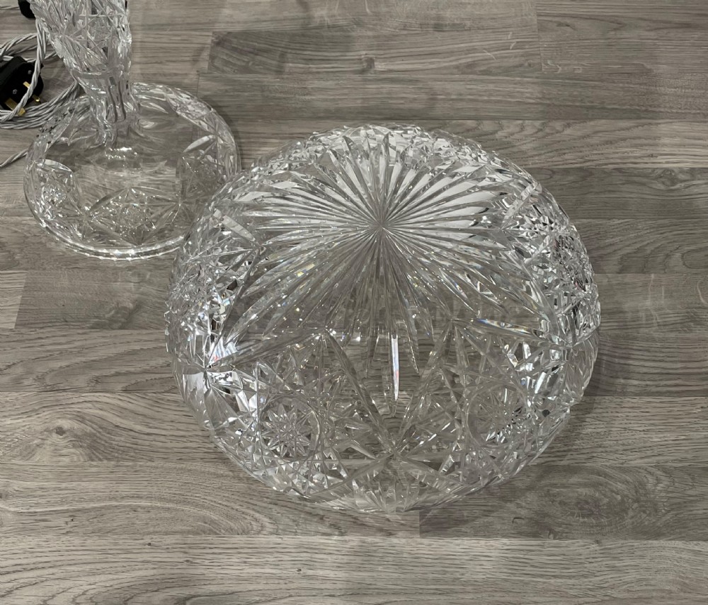 Impressive Twin Bulb Crystal Mushroom Table Lamp View VIII