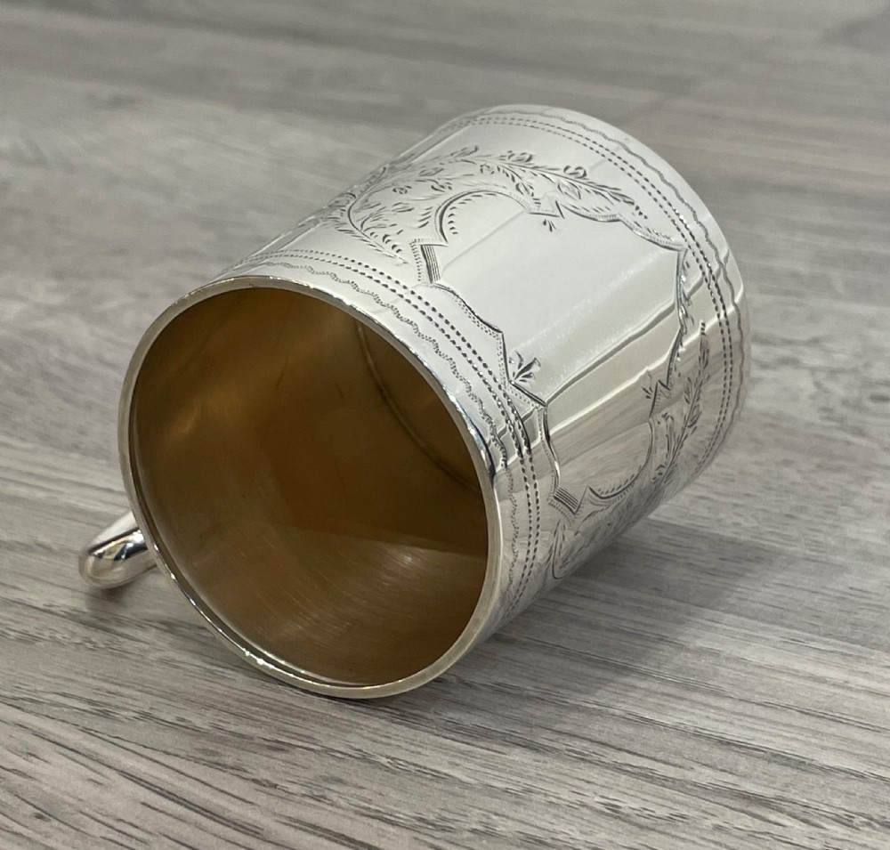 Pretty Solid Silver Christening Mug View II