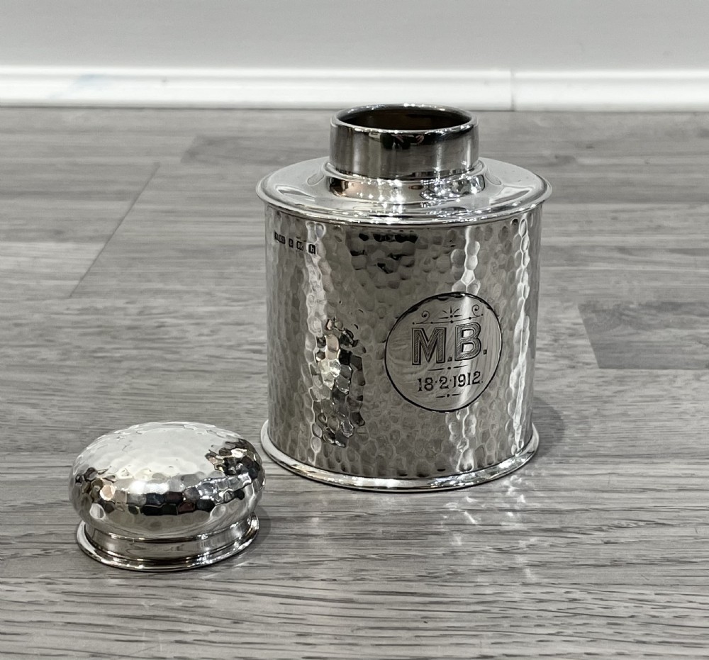 Quality Edwardian Solid Silver Tea Caddy View VI