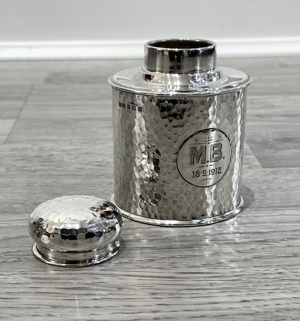 Quality Edwardian Solid Silver Tea Caddy View VII
