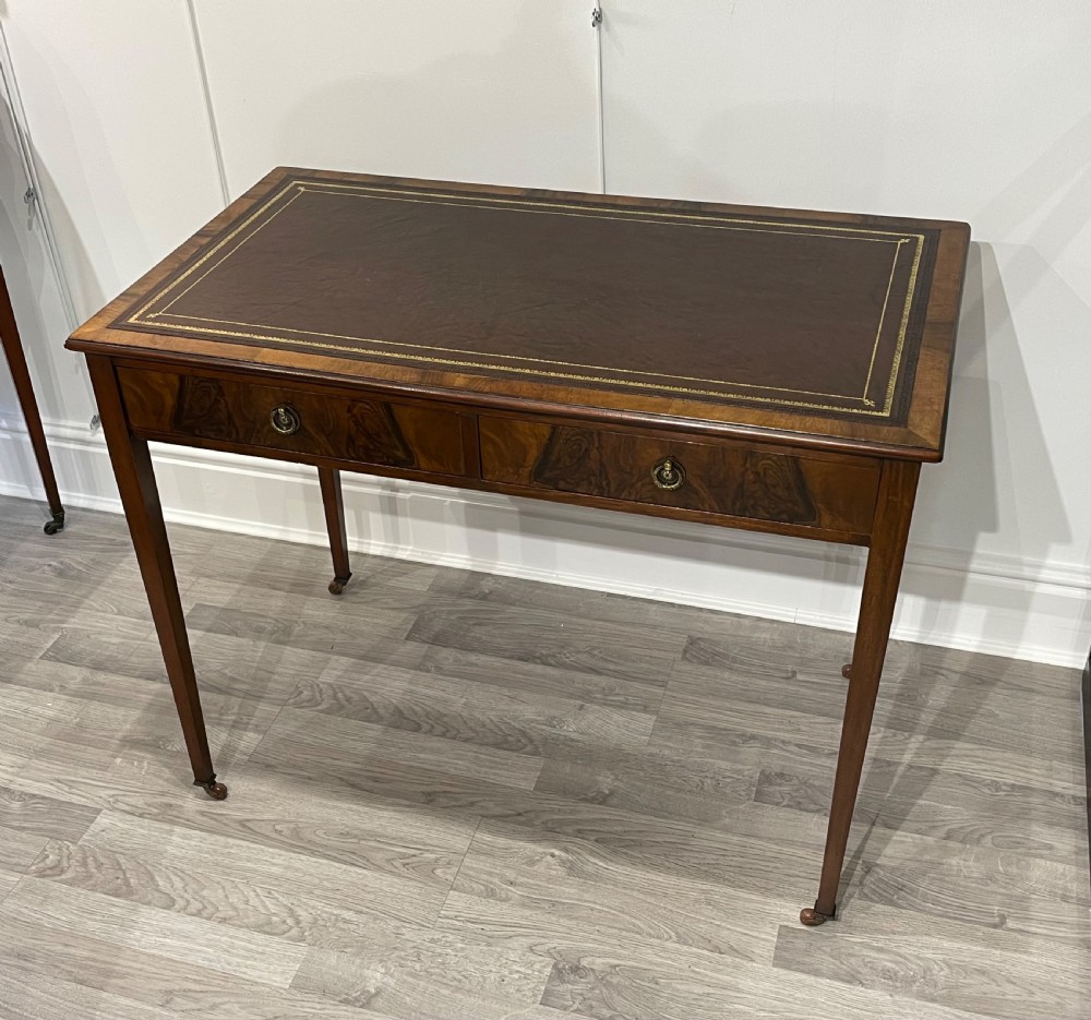 Antique Edwardian Burr Walnut Writing Table View V