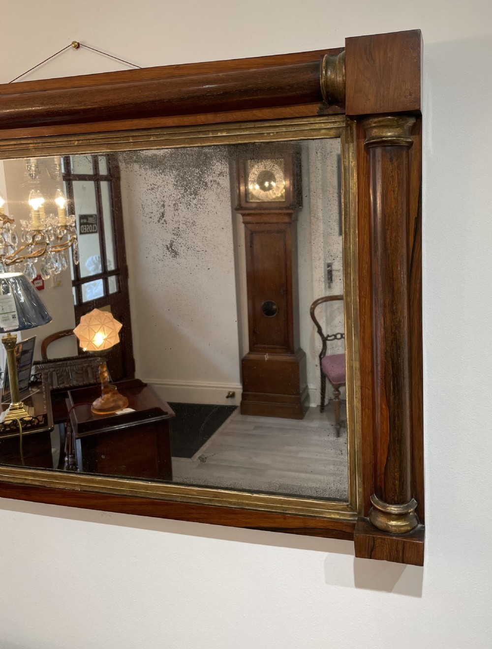 Regency Rosewood Overmantle Mirror View II