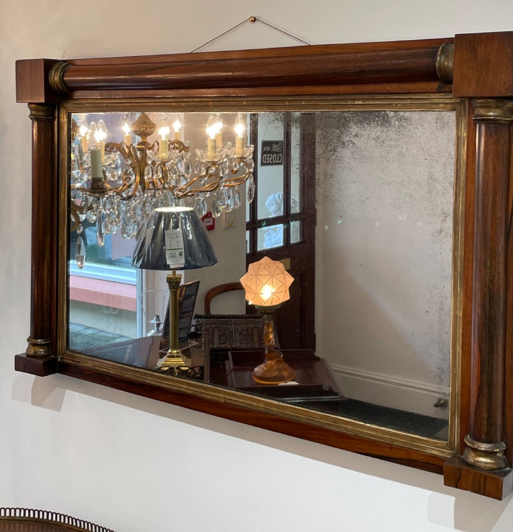 Regency Rosewood Overmantle Mirror View III