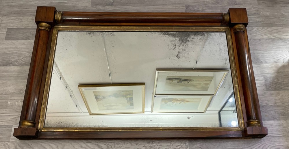Regency Rosewood Overmantle Mirror View VI